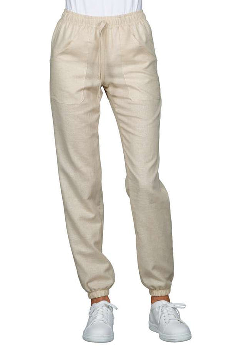 Pantalone Lino uomo donna con laccio e elastico alle caviglie