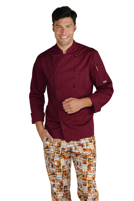 GIACCA CUOCO BORDEAUX-XL-Lunga