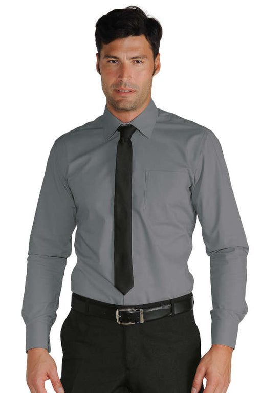 CAMICIA CAMERIERE SLIM CARTAGENA GRIGIO MANICA LUNGA