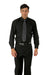 CAMICIA CAMERIERE UNISEX NERO MANICA LUNGA