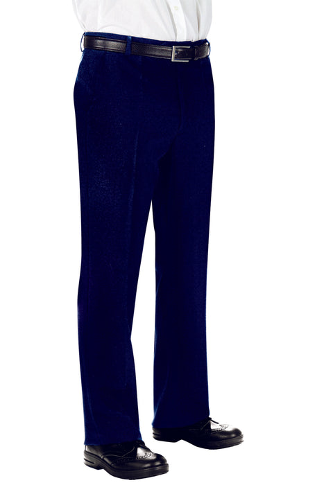 PANTALONE UOMO SENZA PINCES FODERATO BLU