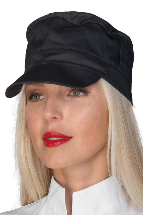 Cappello Charly Nero Con rete Isacco