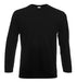 T-SHIRT FRUIT OF THE LOOM MANICA LUNGA 100% COTONE NERA -36pg