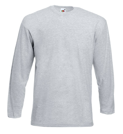 Catering t shirt Fruit Of The Loom long sleeve 100 cotton various colors Divise Divise