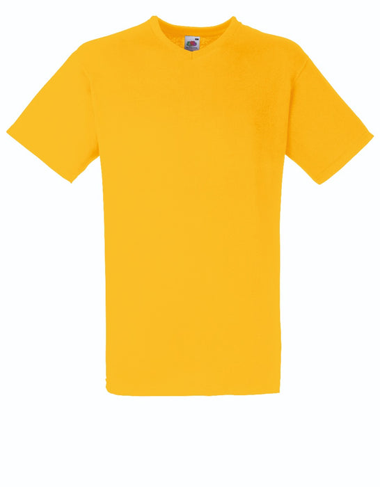 T-SHIRT FRUIT OF THE LOOM VALUEWEIGHT COLLO A V MANICA CORTA-S-Giallo