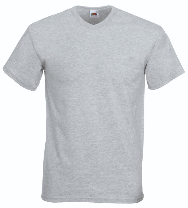 T-SHIRT FRUIT OF THE LOOM VALUEWEIGHT COLLO A V MANICA CORTA-M-GRigio