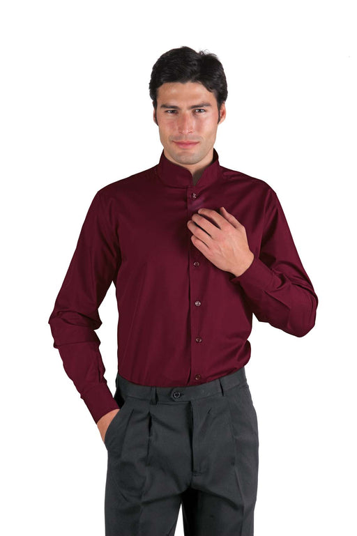 CAMICIA PER CAMERIERE DUBLINO BORDEAUX MANICA LUNGA