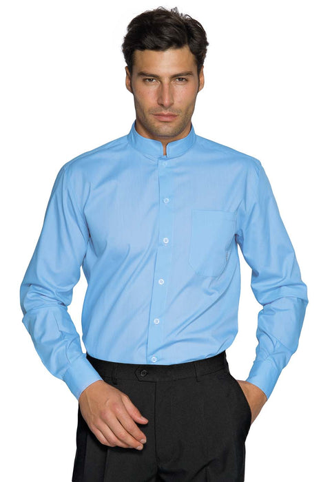 CAMICIA CAMERIERE DUBLINO AZZURRO MANICA LUNGA