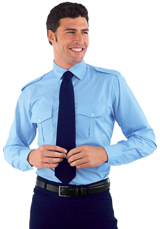 CAMICIA VIGILANTE AZZURRO MANICA LUNGA