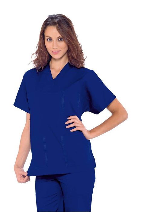 CASACCA INFERMIERE COLLO A V BLU